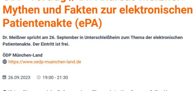 26.09.2023 – Mythen und Fakten zur Elektronischen Patientenakte.